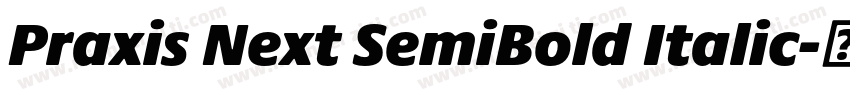 Praxis Next SemiBold Italic字体转换